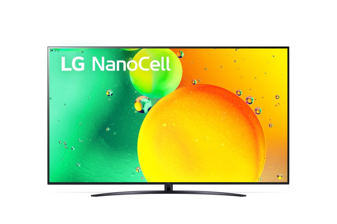 LG 75“ LG NanoCell TV | 75NANO769QA, Eine Vorderansicht des LG NanoCell TV, 75NANO769QA