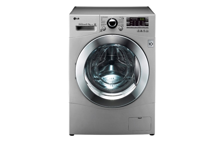 LG Direct Drive™ Waschtrockner | Füllmenge Waschen bis zu 8kg/Trocknen bis zu 6kg | silber | 6 Motion | Smart Diagnosis, F14A8YD5