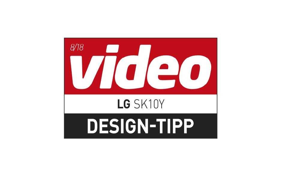 Video Auszeichnung der LG SK10Y Soundbar als Design-Tipp