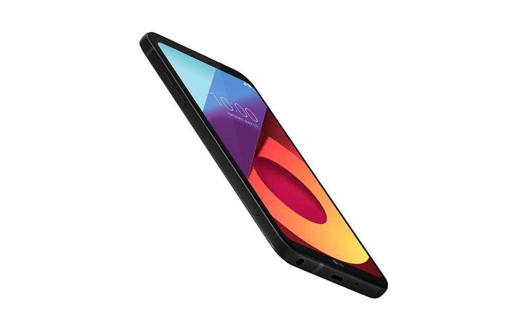 A photo of lg q6 astro black in dynamic angle.