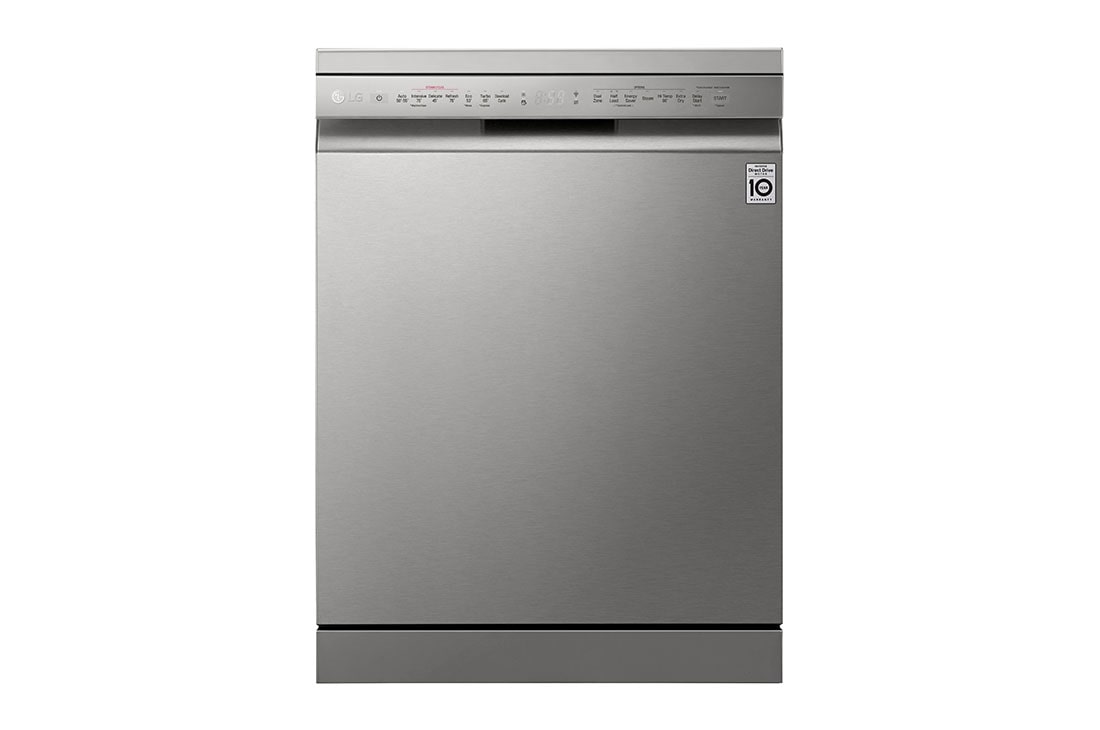 LG 14 Place QuadWash<sup>®</sup> Dishwasher in Stainless Finish - Free Standing, Front view, XD5B24PS