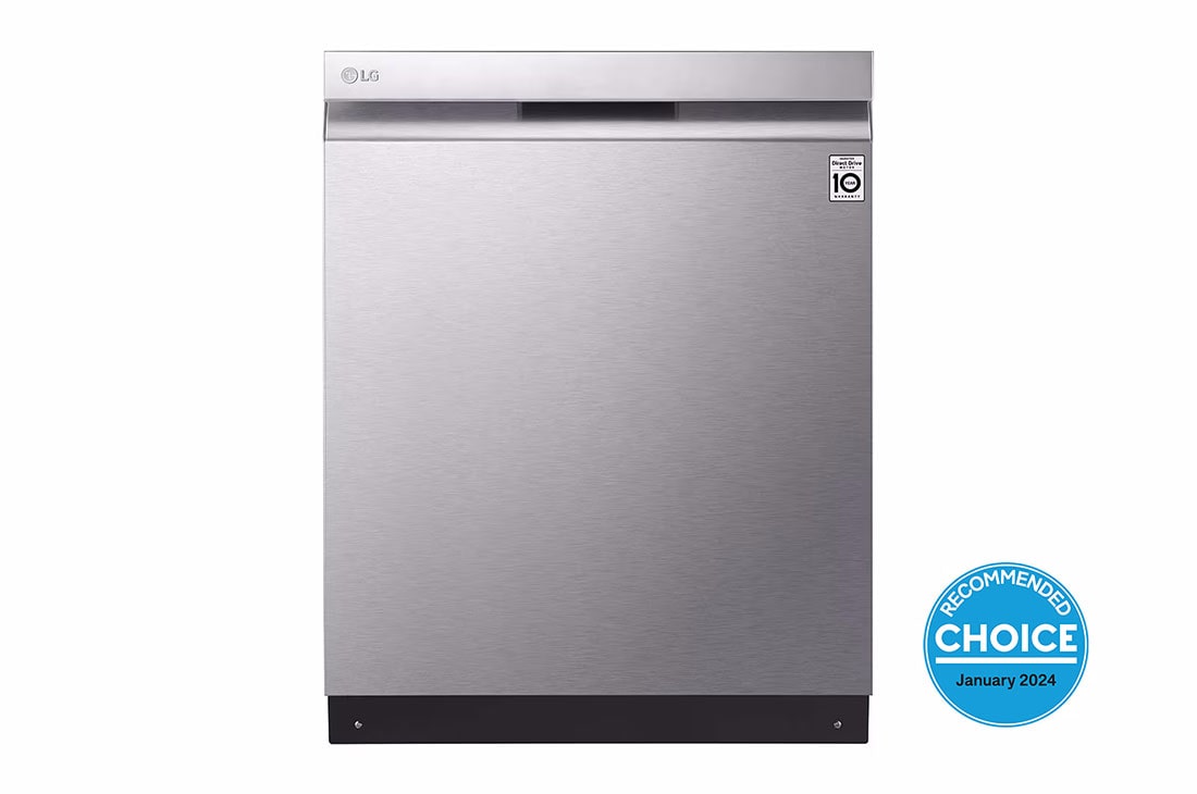 LG 15 Place QuadWash® Dishwasher with Auto Open Dry in Noble Steel Finish with TrueSteam™ - Built-Under, XD3A25UNS, XD3A25UNS