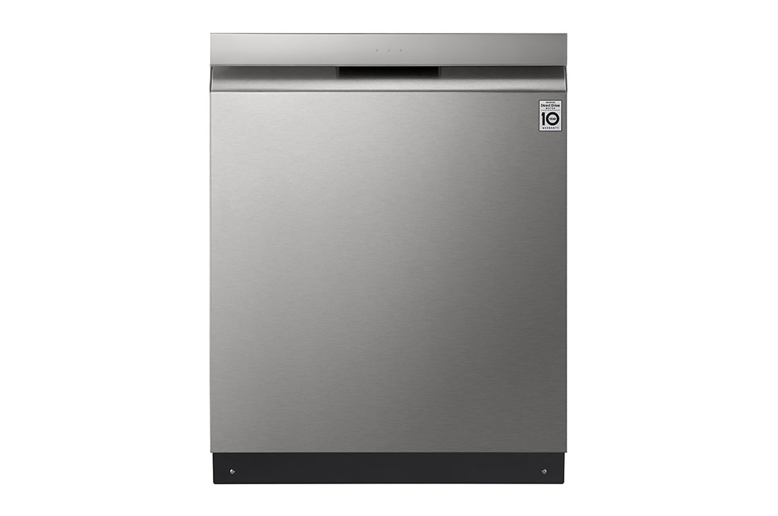 LG 15 Place QuadWash® Dishwasher with Auto Open Dry in Platinum Steel Finish with TrueSteam™ - Built-Under, front view , XD3A25UPS, thumbnail 0