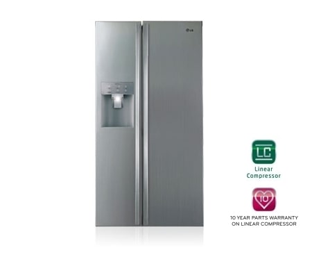 LG 659L Side by Side Refrigerator with Non Plumbed Ice and Water, GC-L247ENSL