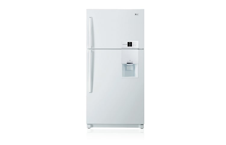 LG 564L White Top Mount Refrigerator with Water Dispenser, GR-559FWDR, thumbnail 1