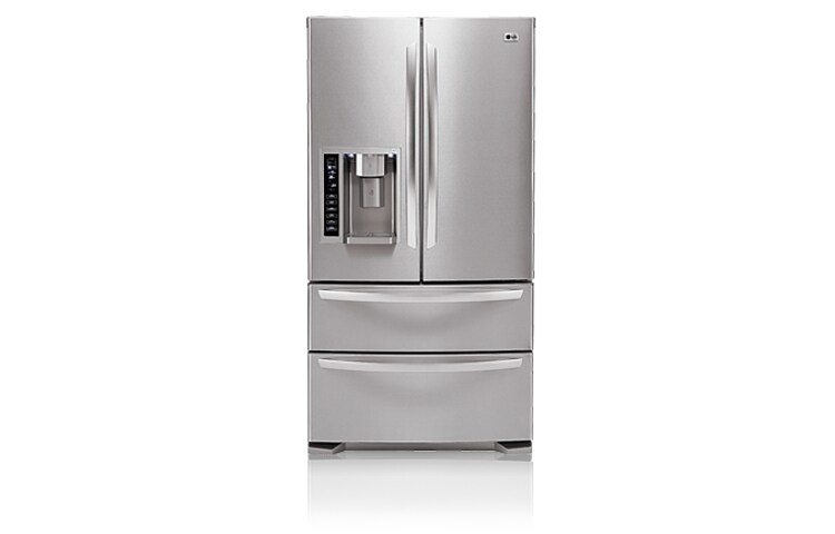 LG 598 Litre Stainless Steel 4-Door French Door Fridge with In-Door Ice Maker and Tall Water & Ice Dispenser, GR-L219STS, thumbnail 1