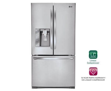 LG 730L 3 Door French Door Refrigerator with Temperature Controlled Pantry Drawer, GR-L730SL