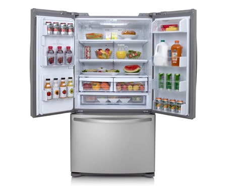 LG 615L 3 Door French Refrigerator with Slim Indoor Ice & Water, GR-L218ASL, thumbnail 2