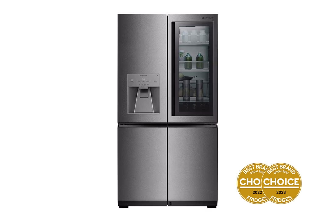 LG SIGNATURE 640L French Door Fridge, with InstaView Door-in-Door®, Front view with LOGO, SG-5I700TSL