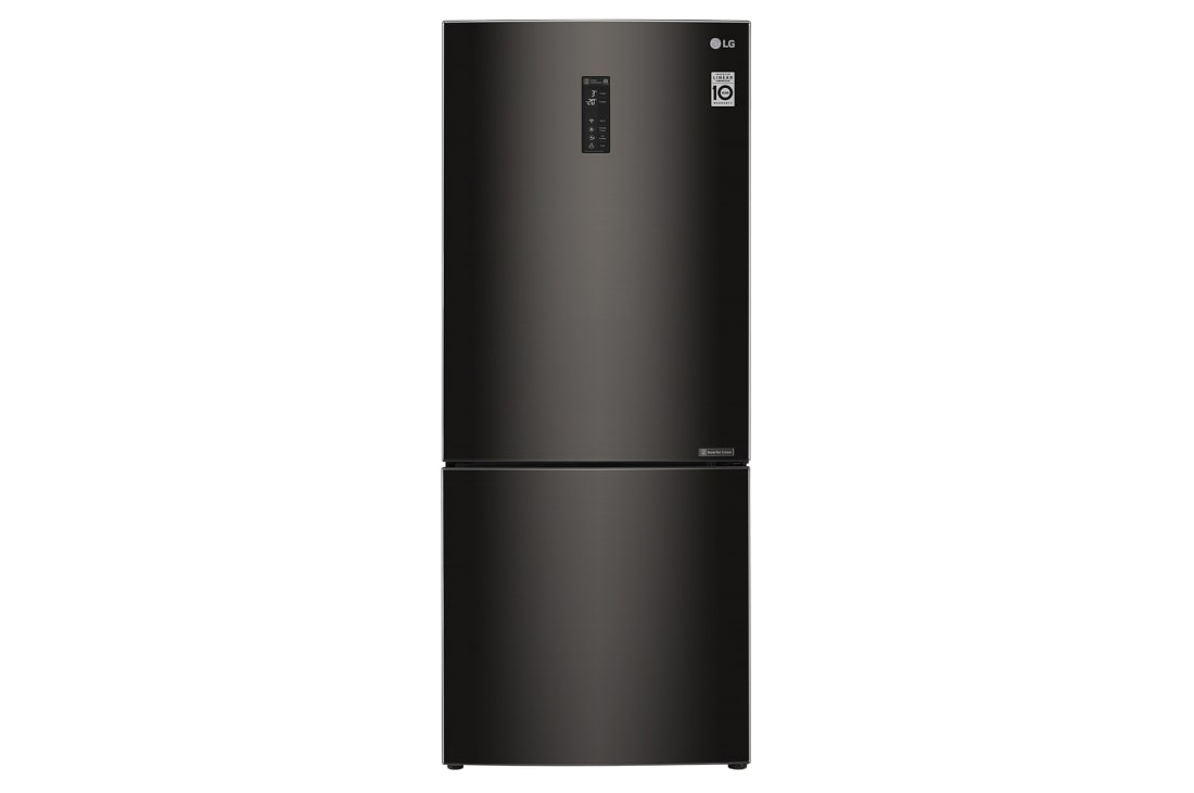 LG 450L Bottom Mount Fridge in Black Steel Finish, GB-450UBTLX