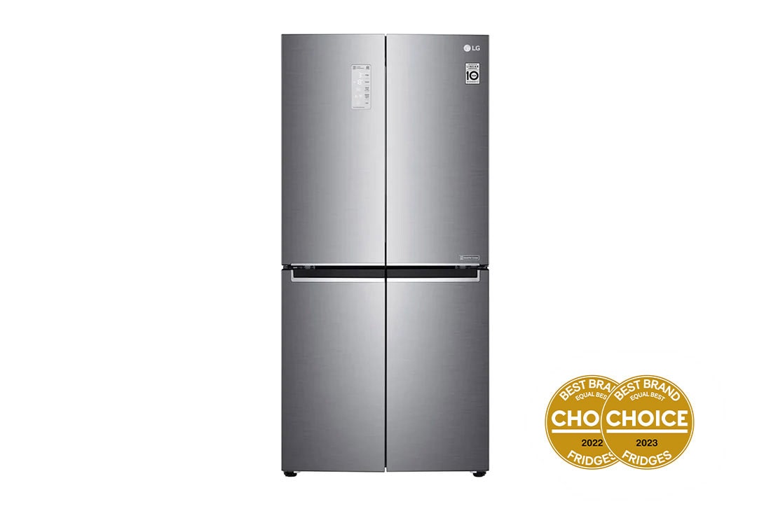 LG 530L Stainless Steel French Door Fridge, front view  , GF-B590PL