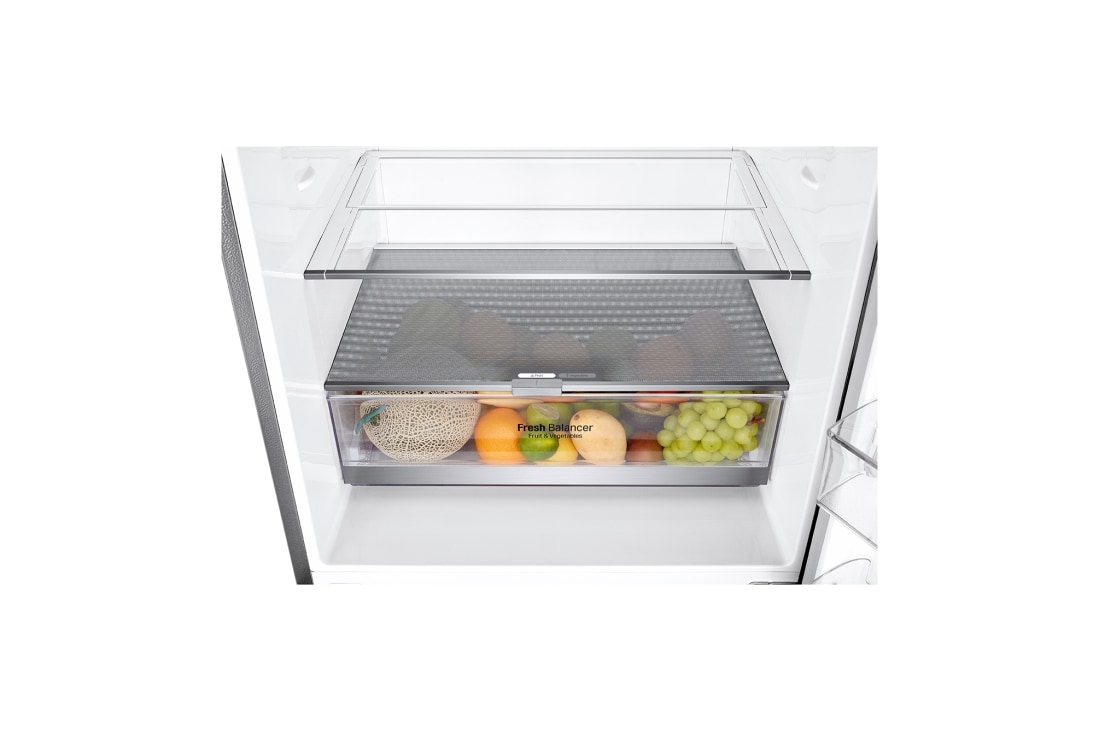LG 420L Stainless Steel Bottom Mount Fridge with Door Cooling