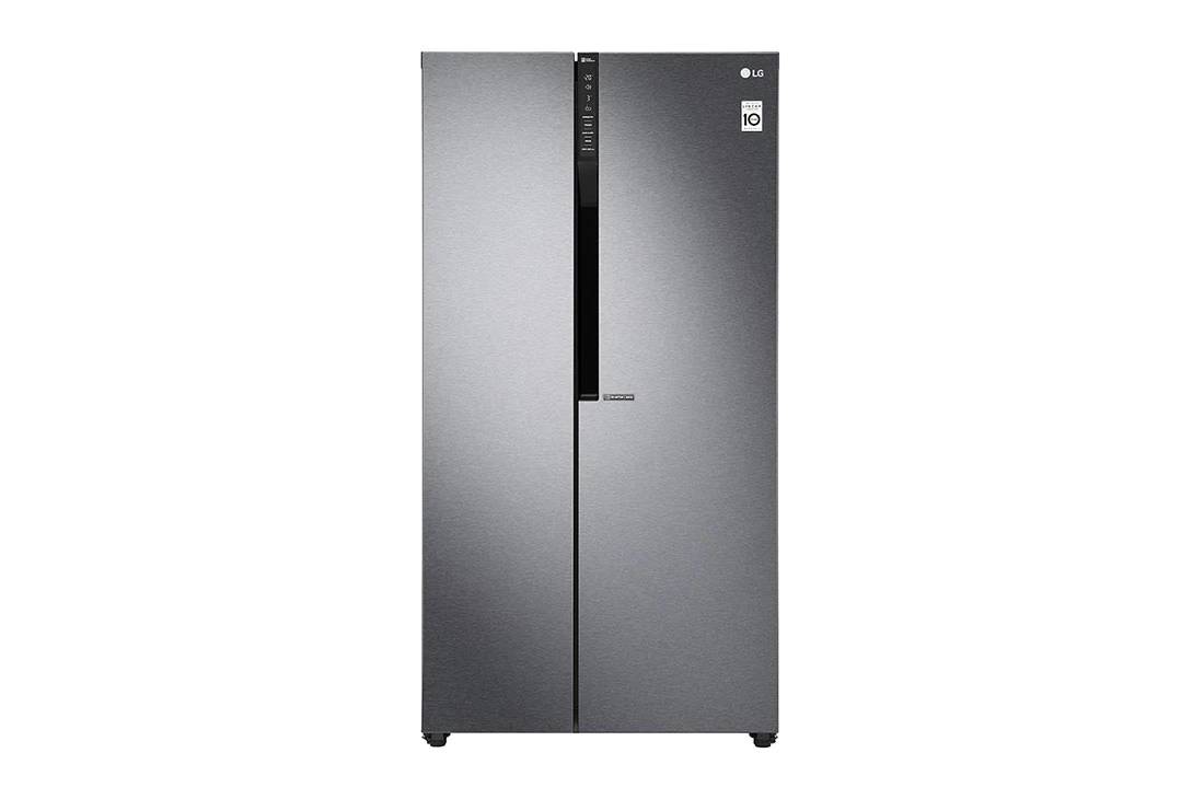 LG 626L Flat Door Side by Side Fridge, in Dark Graphite Finish, GS-B680DSLE