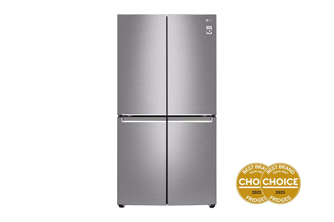 LG 664L French Door Fridge in Stainless Finish, Front view, GF-B730PL