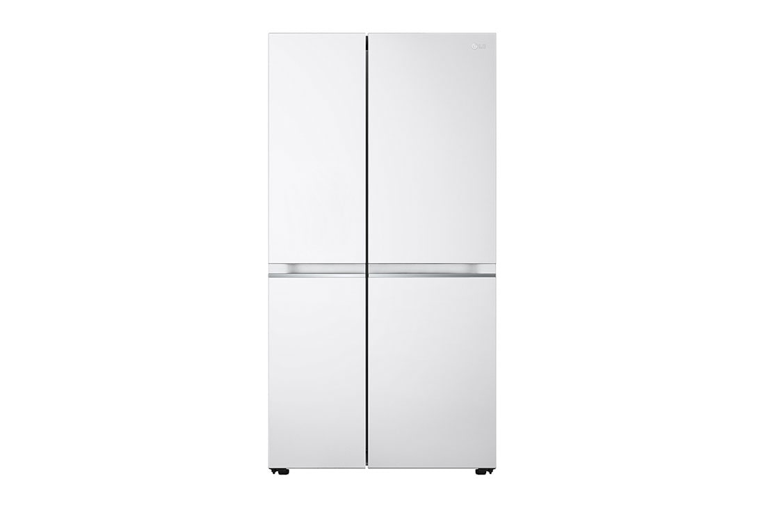 LG 655L Side by Side Fridge in White Finish, front view, GS-B655WL