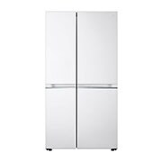LG 655L Side by Side Fridge in White Finish, front view, GS-B655WL, thumbnail 1