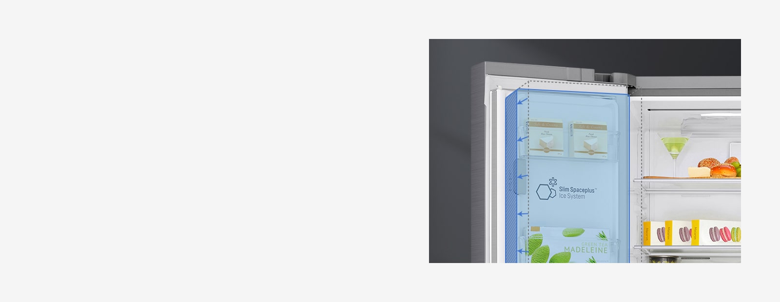 Ice in the door, room inside for more