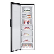 LG 324L Pigeon Pair Single Door Freezer in Matte Black Finish, Front Open Food, GP-F324MBL, thumbnail 2