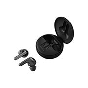 LG TONE Free FN7 Wireless Earbuds, A cradle is opened up and two earbuds are placed on the floor, HBS-FN7, thumbnail 5