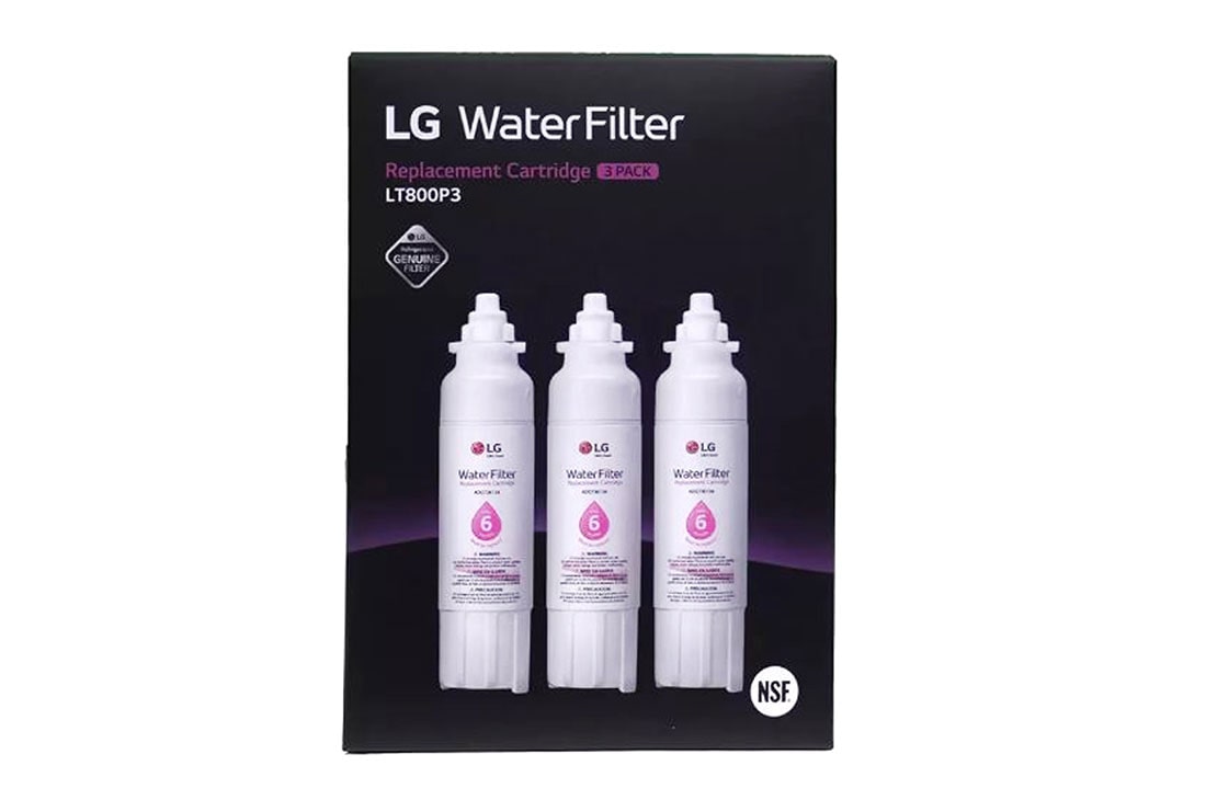 LG LT800 Water Filter Replacement Cartridge (3 pack) , front view, ADQ73613409