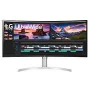 LG 38'' UltraWide™ QHD+ Nano IPS Curved Monitor, Front view, 38WN95C-W, thumbnail 1