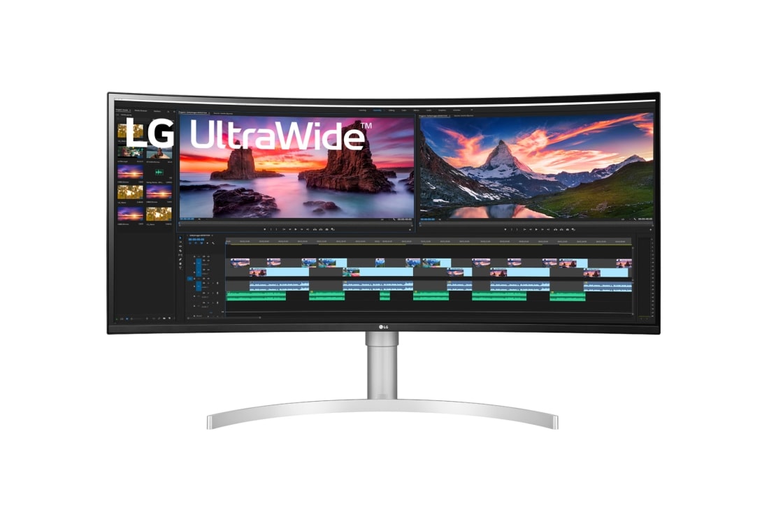 LG 38'' UltraWide™ QHD+ Nano IPS Curved Monitor, Front view, 38WN95C-W