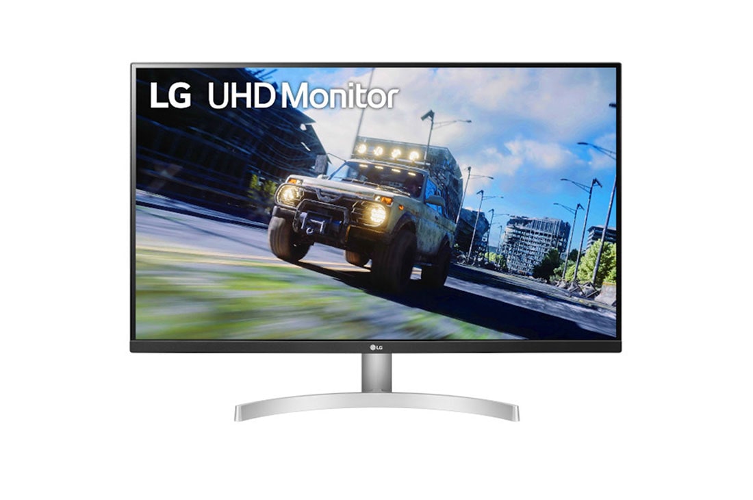 LG 32” UHD HDR Monitor with AMD FreeSync®, front view, 32UN500-W
