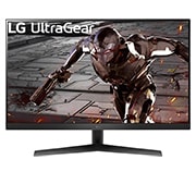LG 31.5'' UltraGear™ Full HD Gaming Monitor with 165Hz, 1ms MBR and NVIDIA® G-SYNC® Compatible, front view, 32GN50R-B, thumbnail 2