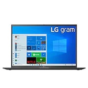 LG gram Ultra-Lightweight with 17” 16:10 IPS Display and Intel® Evo™ platform + LG TONE Free FN7 Wireless Earbuds, Front view, 17Z90P-GFN7, thumbnail 1