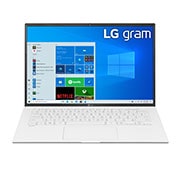 LG gram Ultra-Lightweight Laptop with 14” 16:10 IPS Display and Intel® Evo™ platform + LG TONE Free FN4 Wireless Earbuds, Front view with keyboard, 14Z90P-GFN4, thumbnail 2