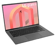 LG gram 14'' Ultra-lightweight Laptop with 16:10 IPS Anti glare Display and Intel® Evo 12th Gen. Processor, +30 degree side view and cover open, 14Z90Q-G.AA52A, thumbnail 4