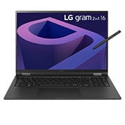 LG gram 2-in-1 Ultra-Lightweight Laptop with 16” 16:10 IPS Display, Front view, 16T90Q-GAA55A, thumbnail 2