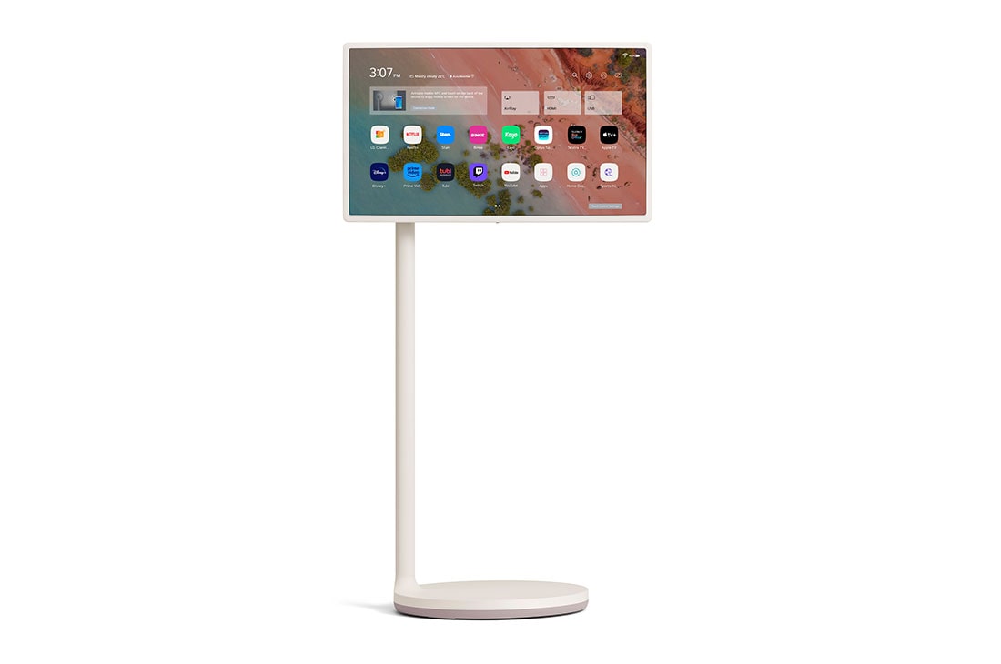 LG StanbyME 27 inch Portable Smart Touch Screen, Front view of horizontal mode , 27ART10AKPL