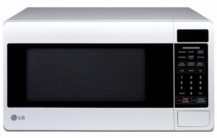 LG 25L White Round Cavity Microwave with 10 different power levels, and 6 Auto Cook Menus, MS2548GR1, thumbnail 1