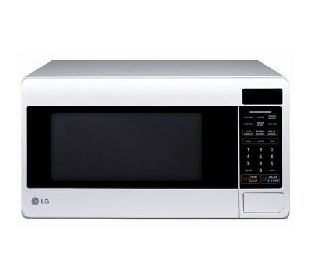 LG 25L White Round Cavity Microwave with 10 different power levels, and 6 Auto Cook Menus, MS2548GR1