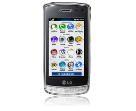 LG Touch Screen mobile phone with transparent designed keypad., GD900