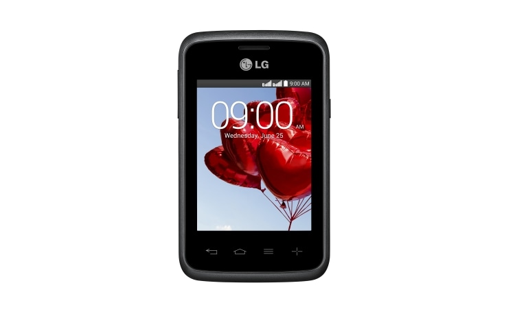 LG 3.0” QVGA Screen, 2MP Camera, Android KitKat, LG L20 (D105F) BLACK, thumbnail 1