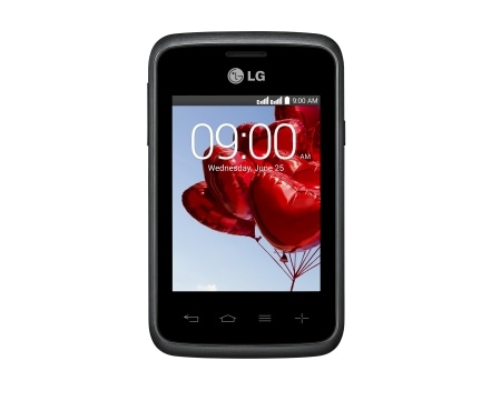 LG 3.0” QVGA Screen, 2MP Camera, Android KitKat, LG L20 (D105F) BLACK