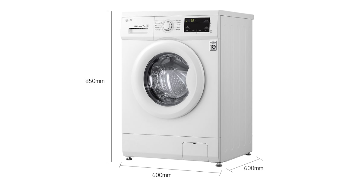 LG Front Load Washing Machines | WD1207ND 7kg Front Loader | LG Australia