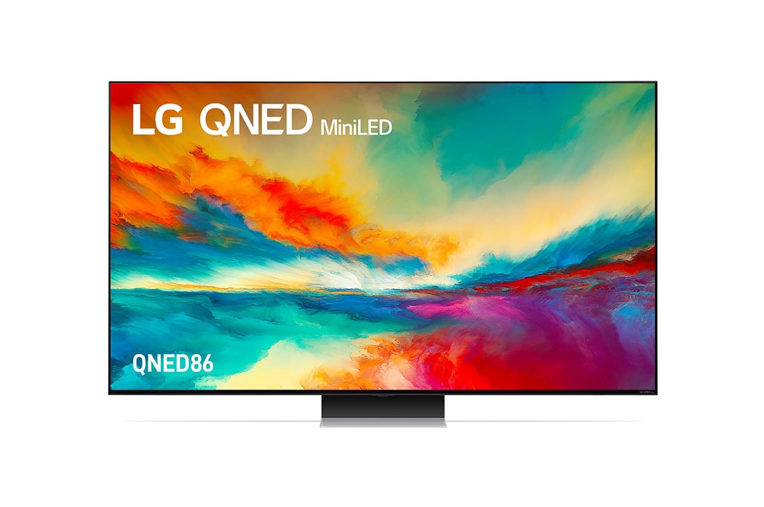 LG QNED86 86 inch 4K Smart QNED Mini LED TV, Front view with logo, 86QNED86SRA