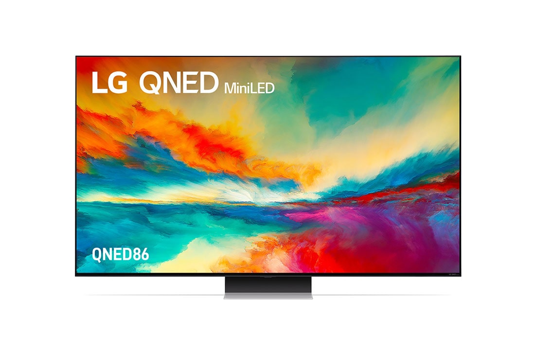 LG QNED86 75 inch 4K Smart QNED Mini LED TV, Front view with logo, 75QNED86SRA