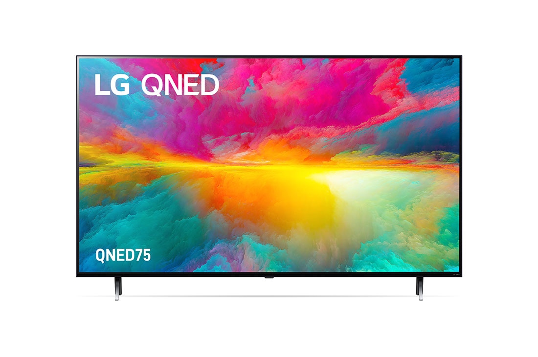 LG QNED75 75 inch 4K Smart QNED TV with Quantum Dot NanoCell, Front view with logo, 75QNED75SRA