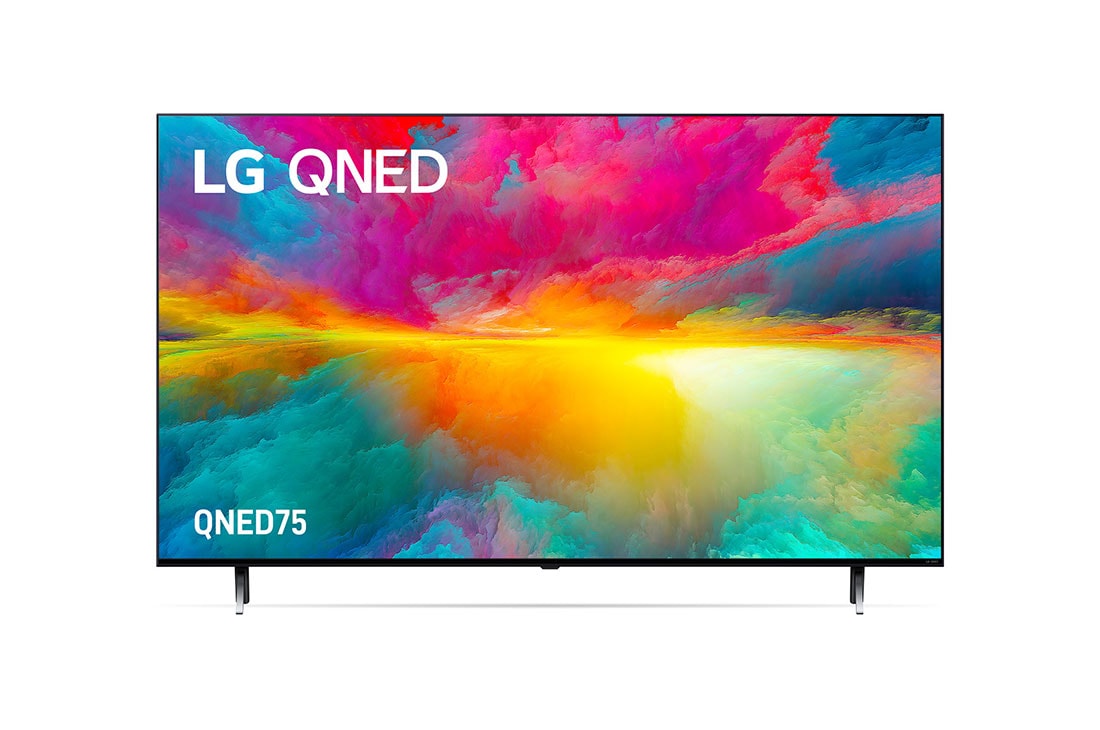 LG QNED75 55 inch 4K Smart QNED TV with Quantum Dot NanoCell, Front View, 55QNED75SRA