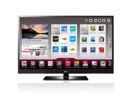 LG 50'' (127cm) Full HD 3D Plasma TV, 50PZ570