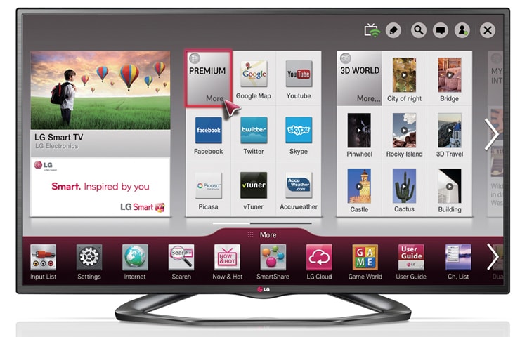 LG 55'' (139cm) Full HD Smart 3D LED LCD TV, 55LA6200, thumbnail 1