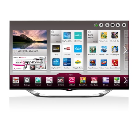 LG 60'' (139cm) Full HD Smart 3D LED LCD TV with Twin HD Tuner, 60LA8600