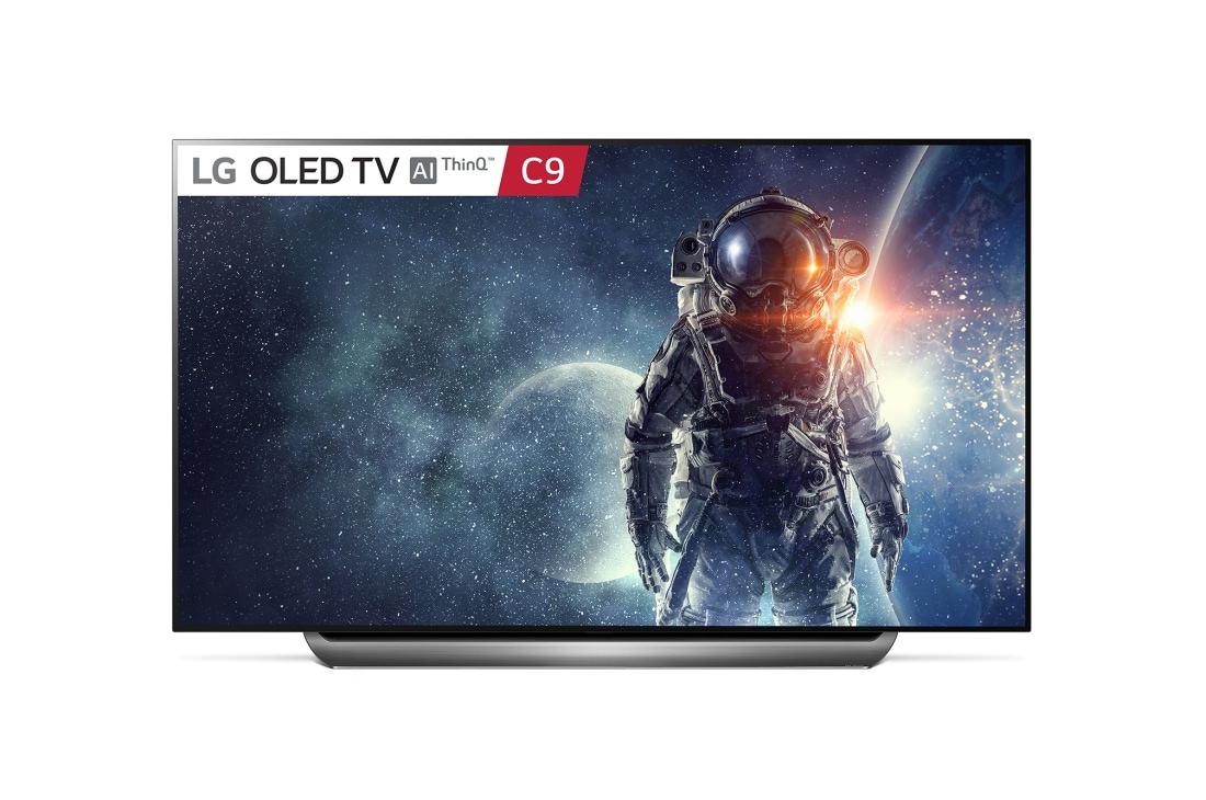 LG OLED 77” TV w Design on stand, Alpha 9 Gen2 processor & Google Assistant™, OLED77C9PTA