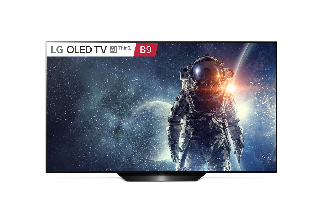 LG OLED 65” TV w Design on stand, Alpha 7 Gen2 processor & Google Assistant™, OLED65B9PTA