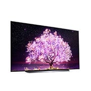LG C1 83 inch 4K Smart Self-Lit OLED TV w/ AI ThinQ®, OLED83C1PTA +30 degree right side view, OLED83C1PTA, thumbnail 4