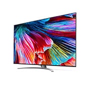 LG QNED99 Series 86 inch 8K TV w/ Quantum Dot, NanoCell & Mini LED Technology, 30 degree side view with infill image, 86QNED99TPB, thumbnail 3